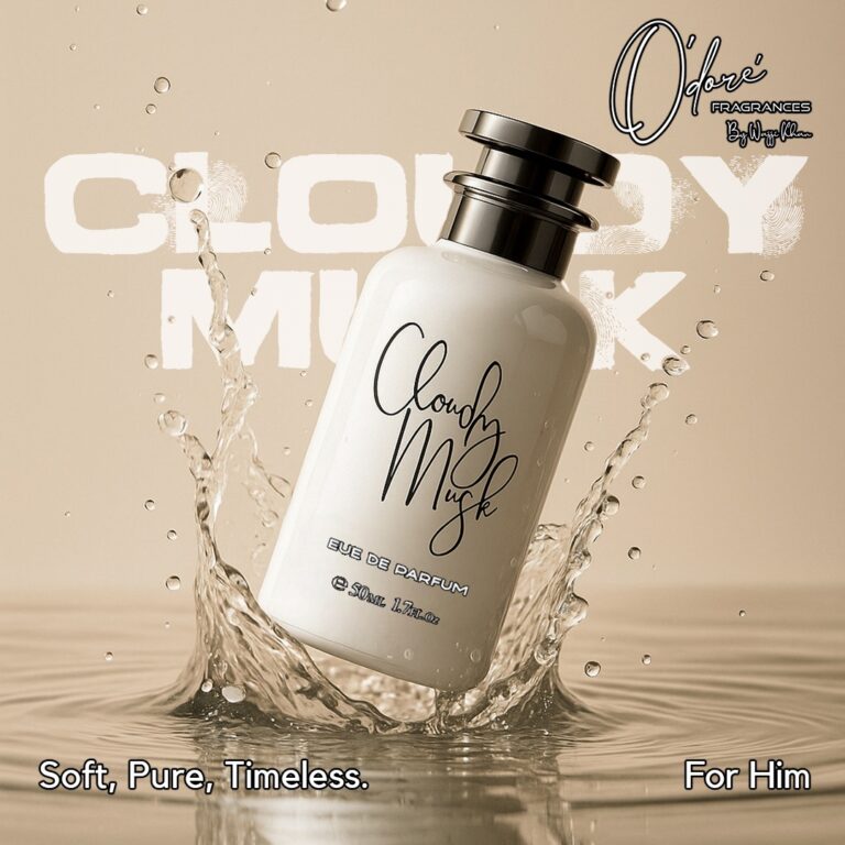 Cloudy Musk perfume inspired by White Musk 50ml bottle by Odore Fragrances