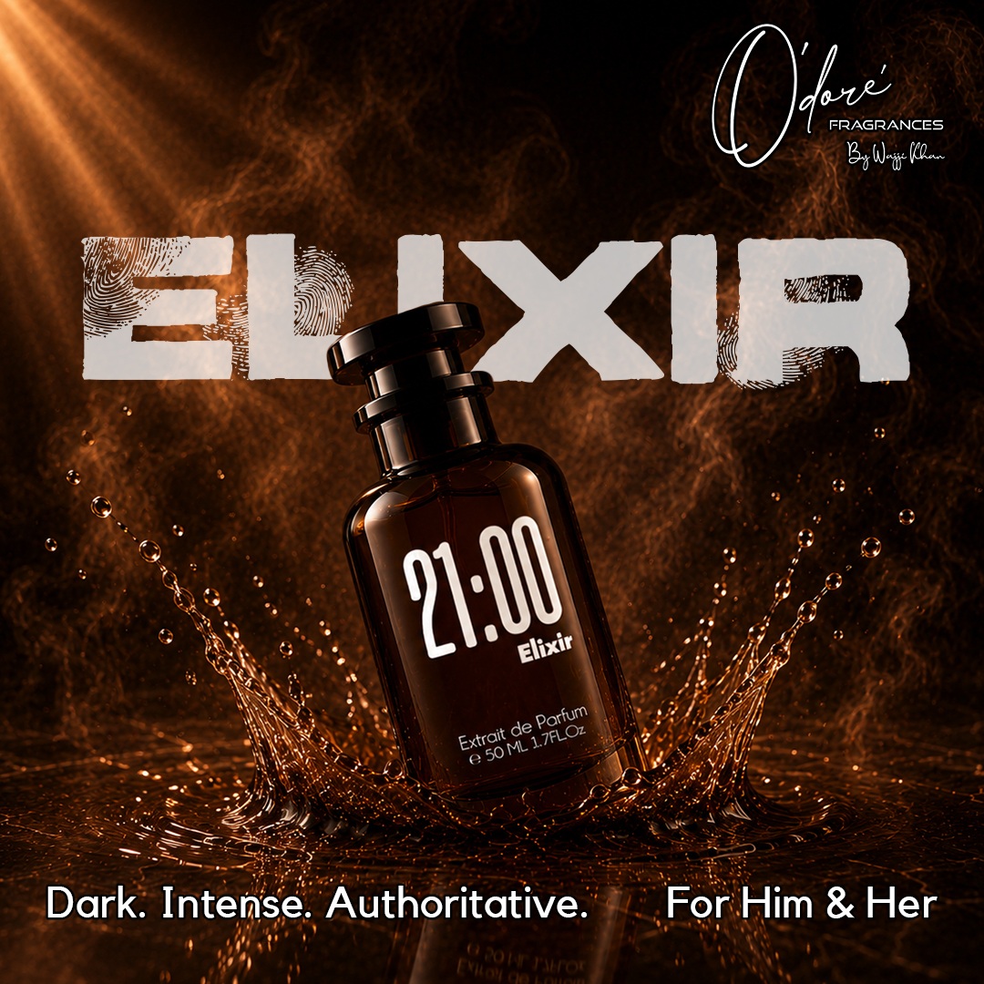 2100 Elixir Title 21:00 Elixir perfume inspired by 9pm Elixir 50ml bottle by Odore Fragrances
