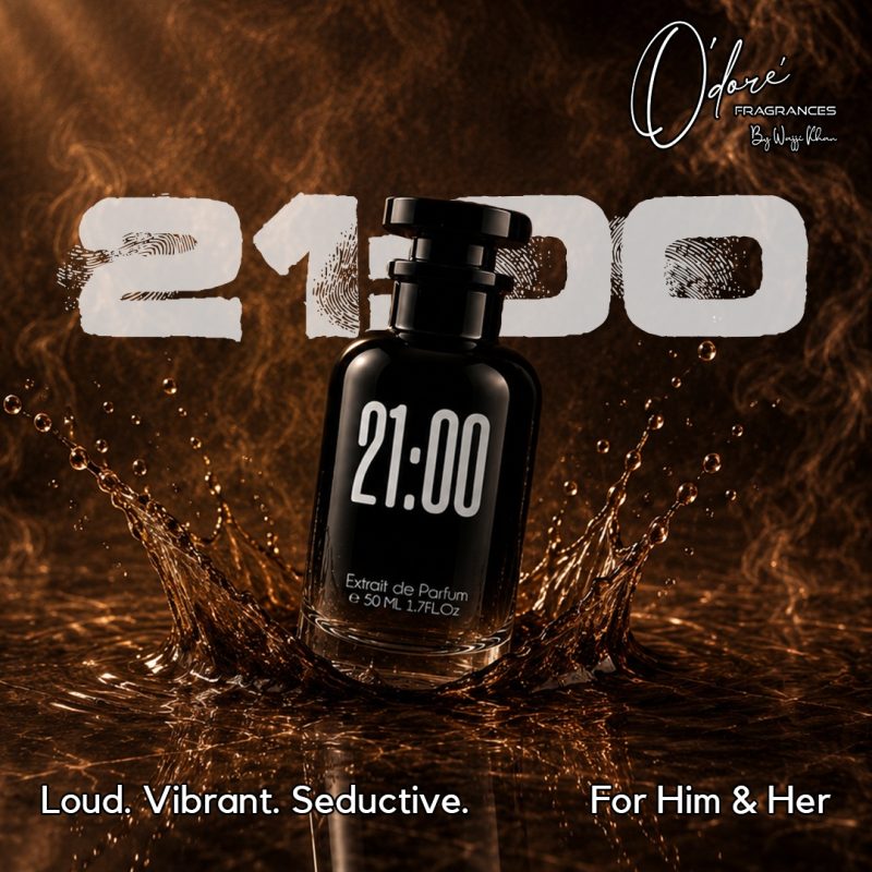 21:00 perfume inspired by 9pm 50ml bottle by Odore Fragrances